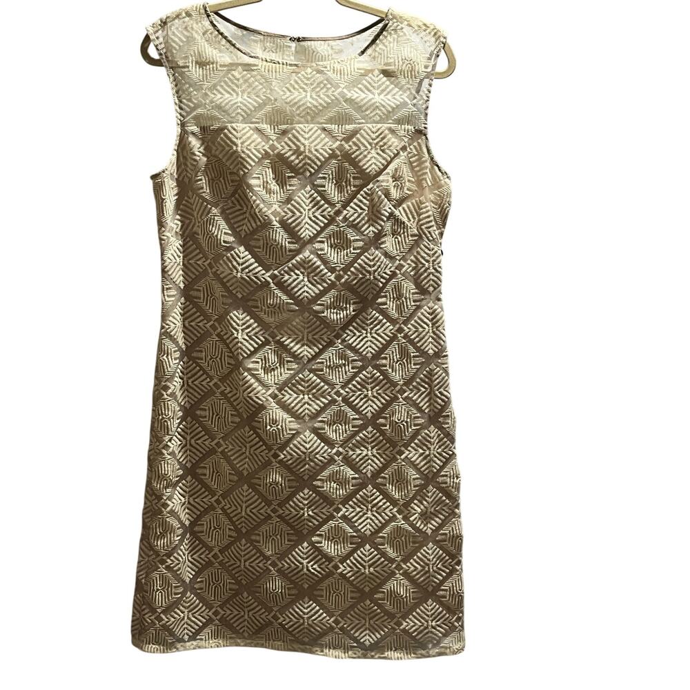 Adrianna Papell Lightweight Cream
Embroidered Lace‎ Sheath Dress
Lined Sz 10 NEW